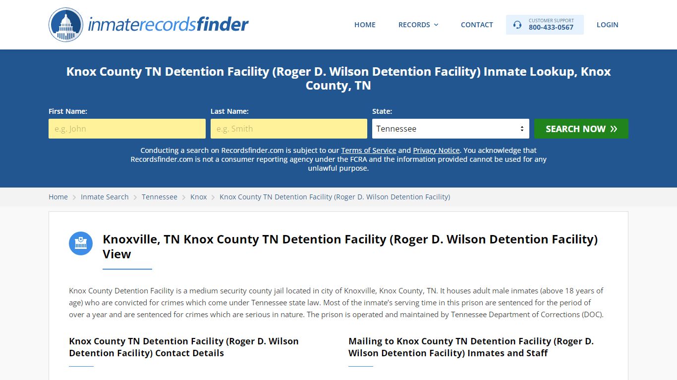 Knox County TN Detention Facility (Roger D. Wilson Detention Facility ...