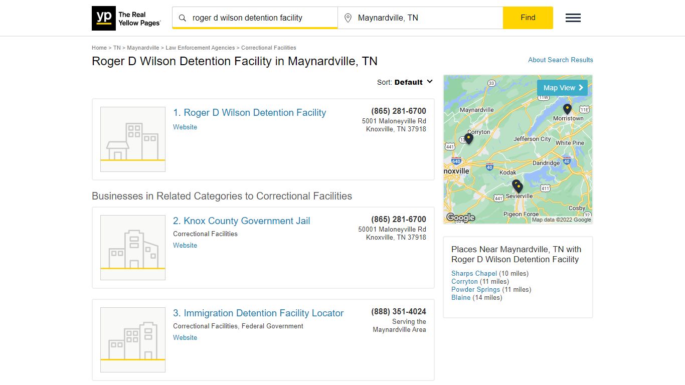 Roger D Wilson Detention Facility in Maynardville, TN